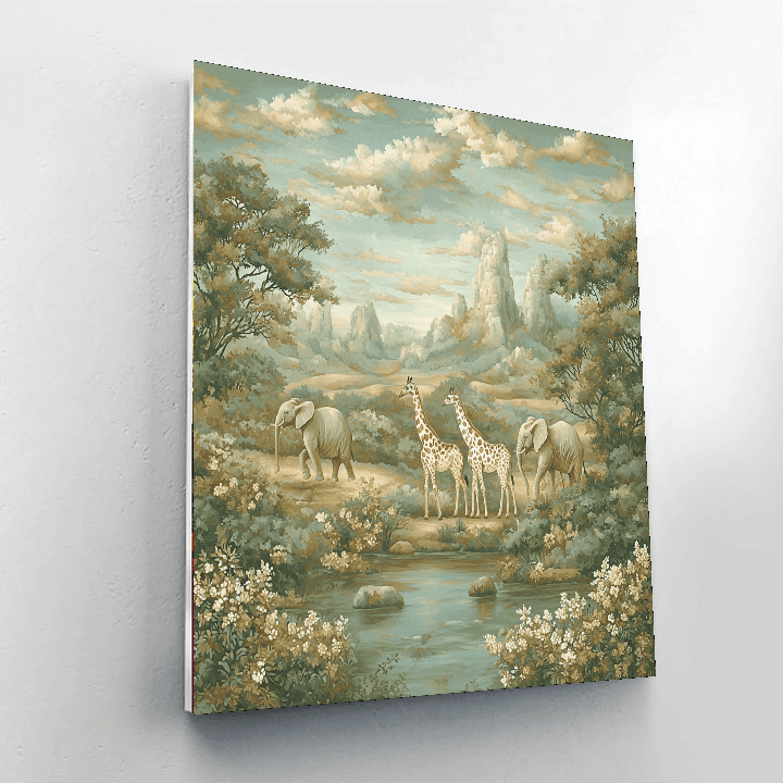 Henri Rousseau Inspired Serenity Of The Savannah  Paint By Numbers Kits