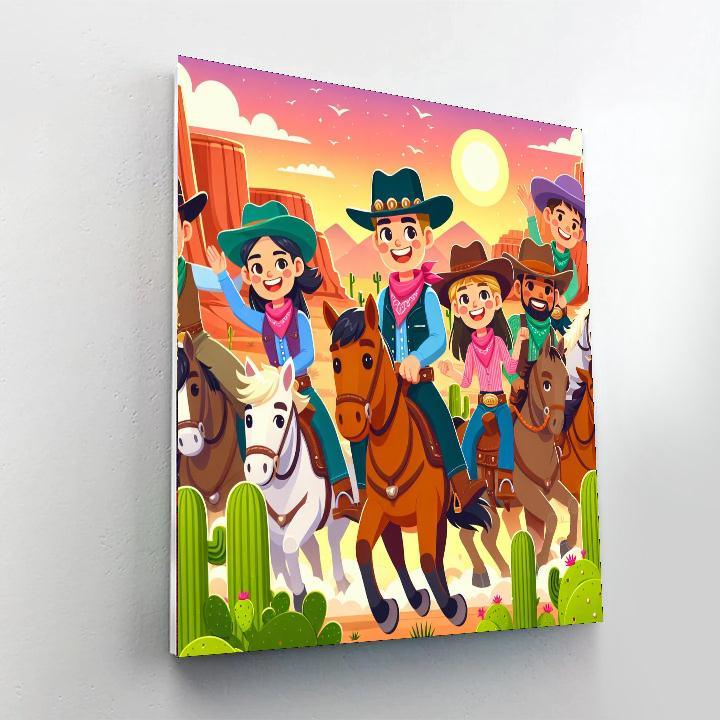 Wild West Fun Paint By Numbers