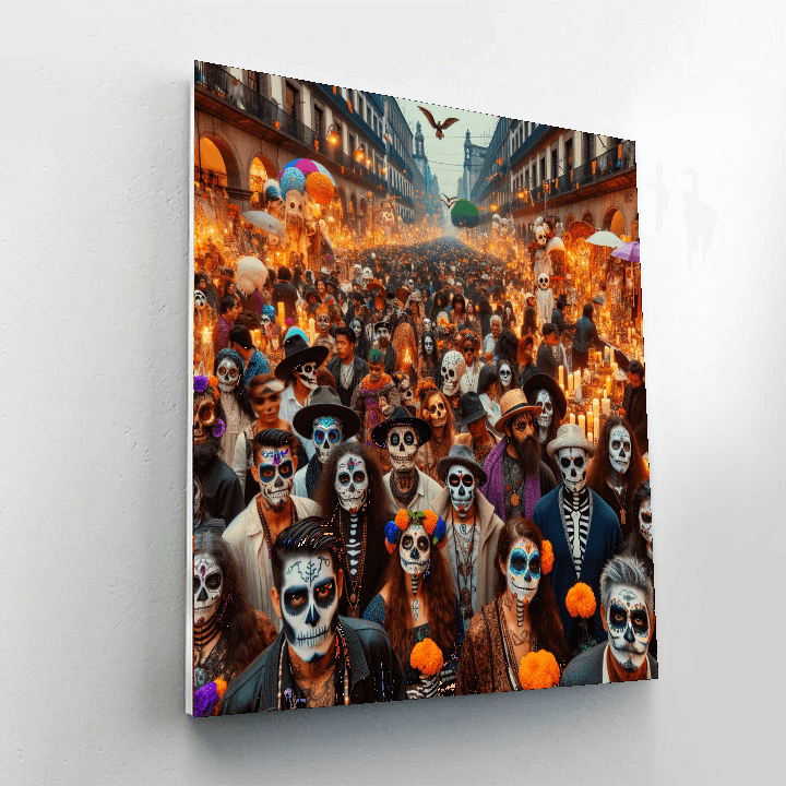 Día De Los Muertos - Mexico City, Mexico Painting By Numbers Kit