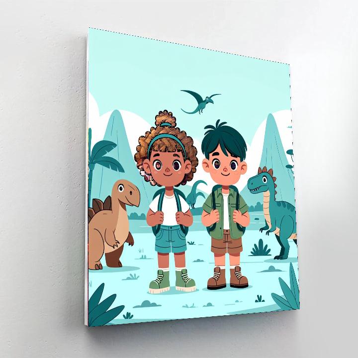 Dino Valley Numbered Painting Kits