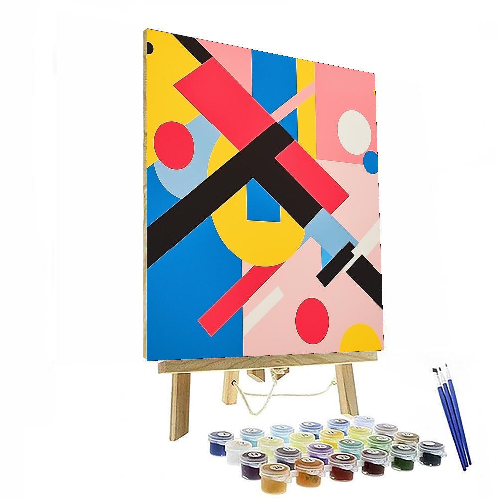Kazimir Malevich Inspired Play Of Forms  Paint By Color