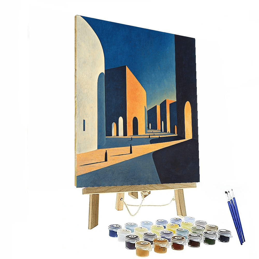 Giorgio de Chirico Inspired Silent City - DIY Painting By Numbers Kit