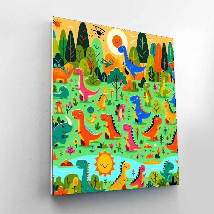 Wacky World Of Dinosaurs Number Painting