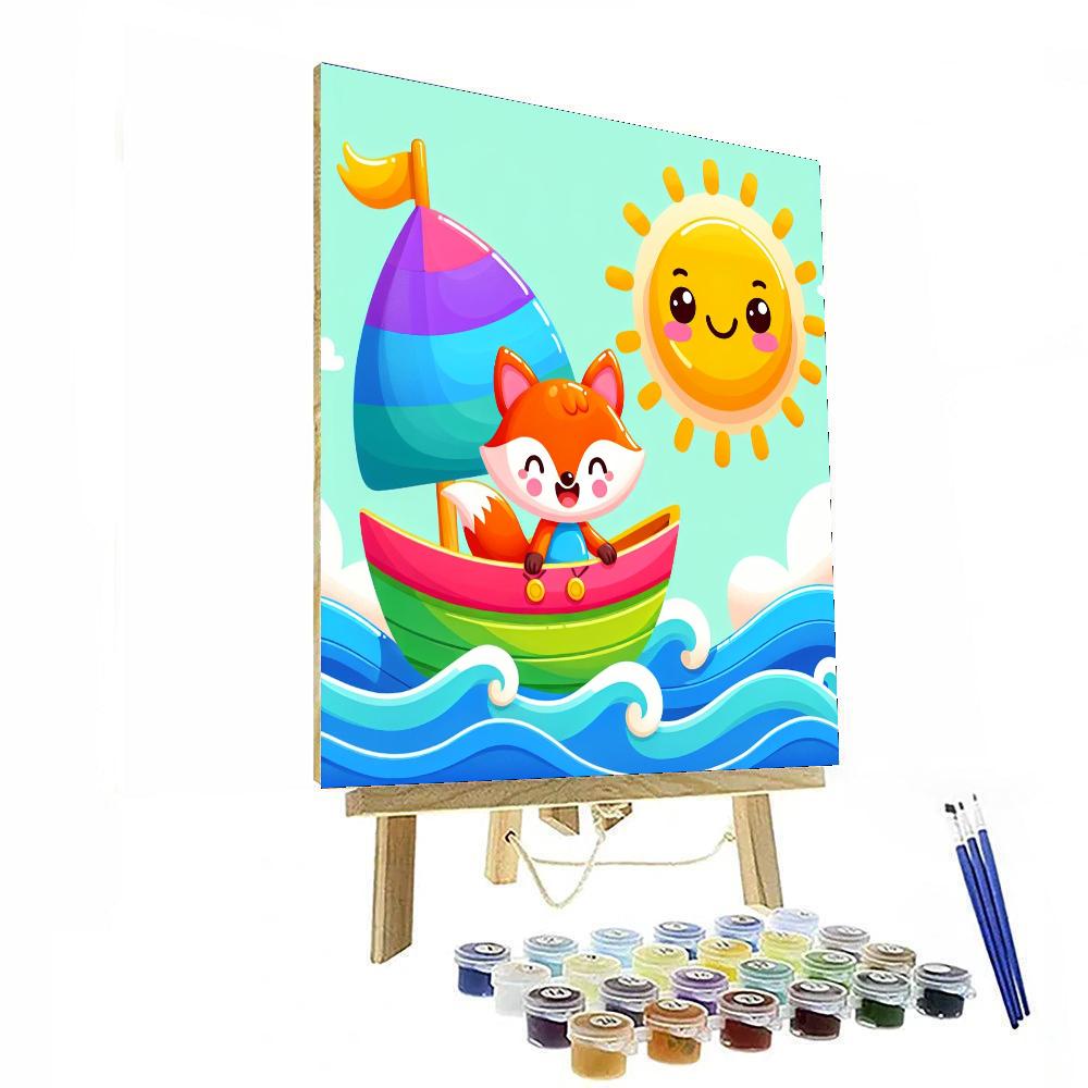 Sailing Foxes Number Painting