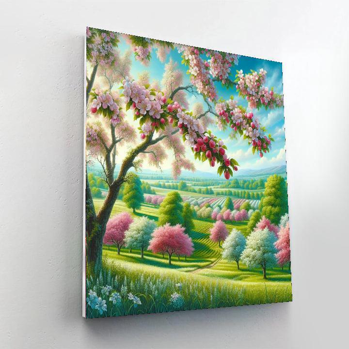 Blossoming Orchard Dream Paint By Number