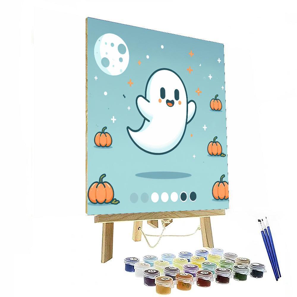 Spooky Ghost Painting By Numbers Kit