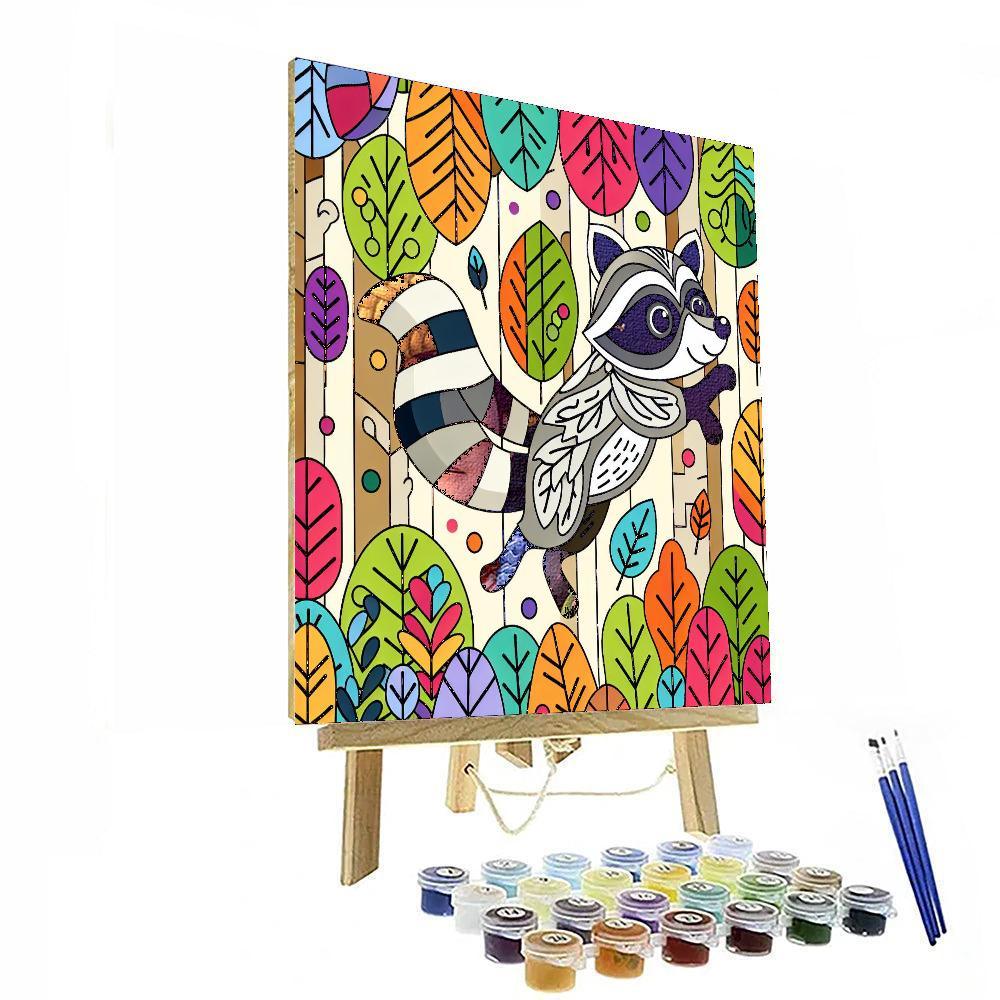Wacky Raccoon Adventure Number Painting