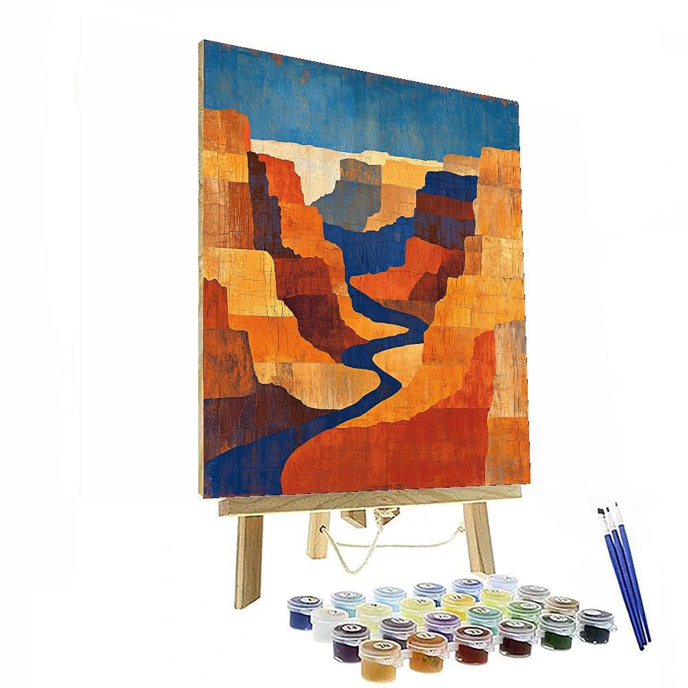 Paul Cézanne Inspired Mysterious Canyon View  Paint By Numbers Kits