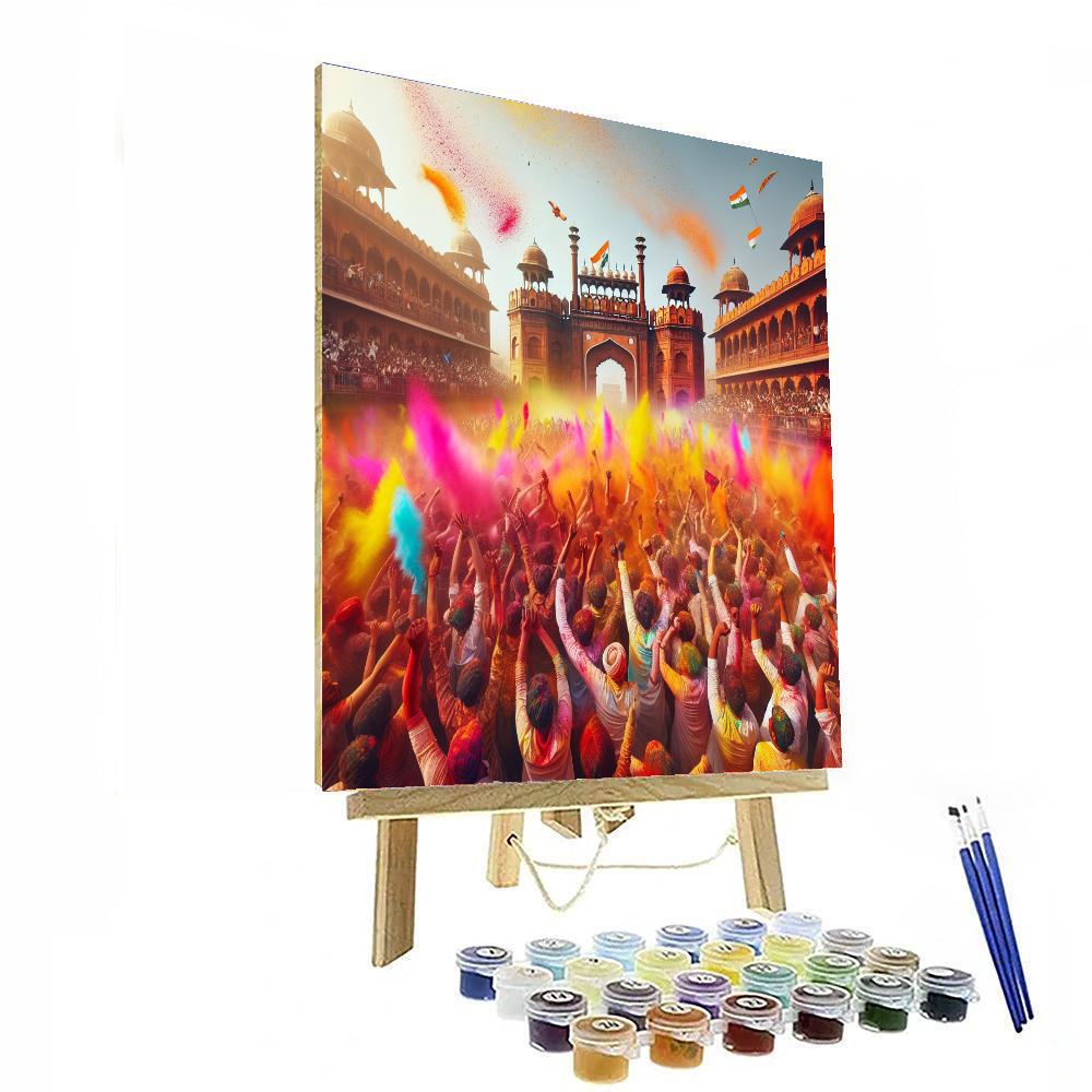 Holi Festival - Delhi Painting Number Kit
