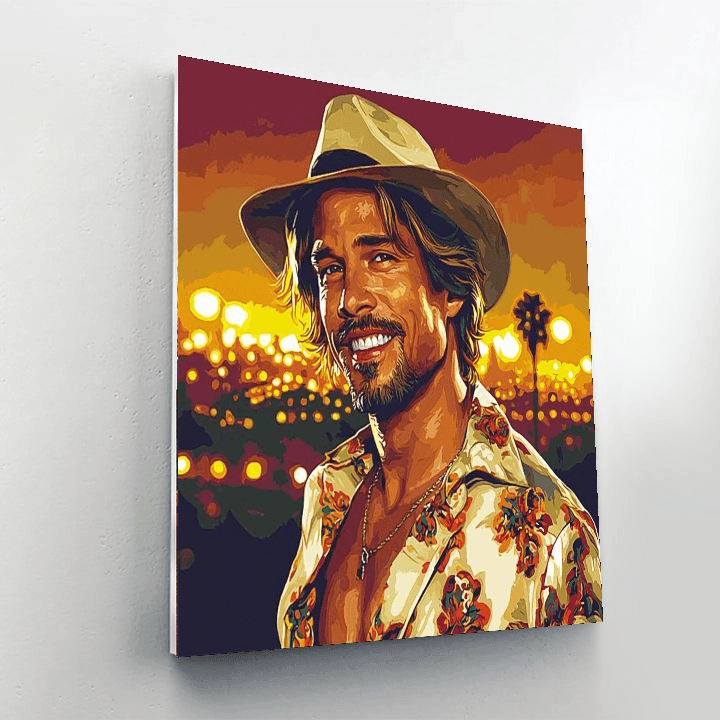 Brad Pitt: The Golden Star Of Cinematic Excellence Paint By Numbers