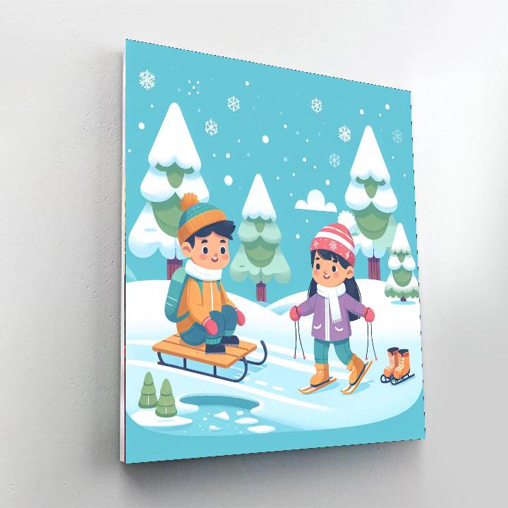 Winter Adventure Trail Paint By Numbers