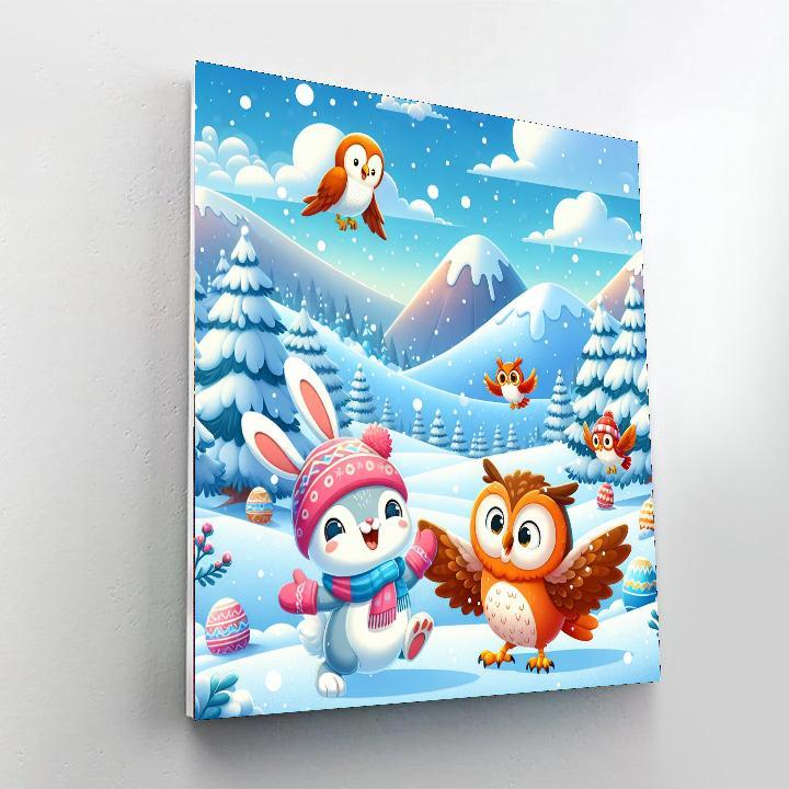 Whimsical Winter Creatures Paint By Numbers