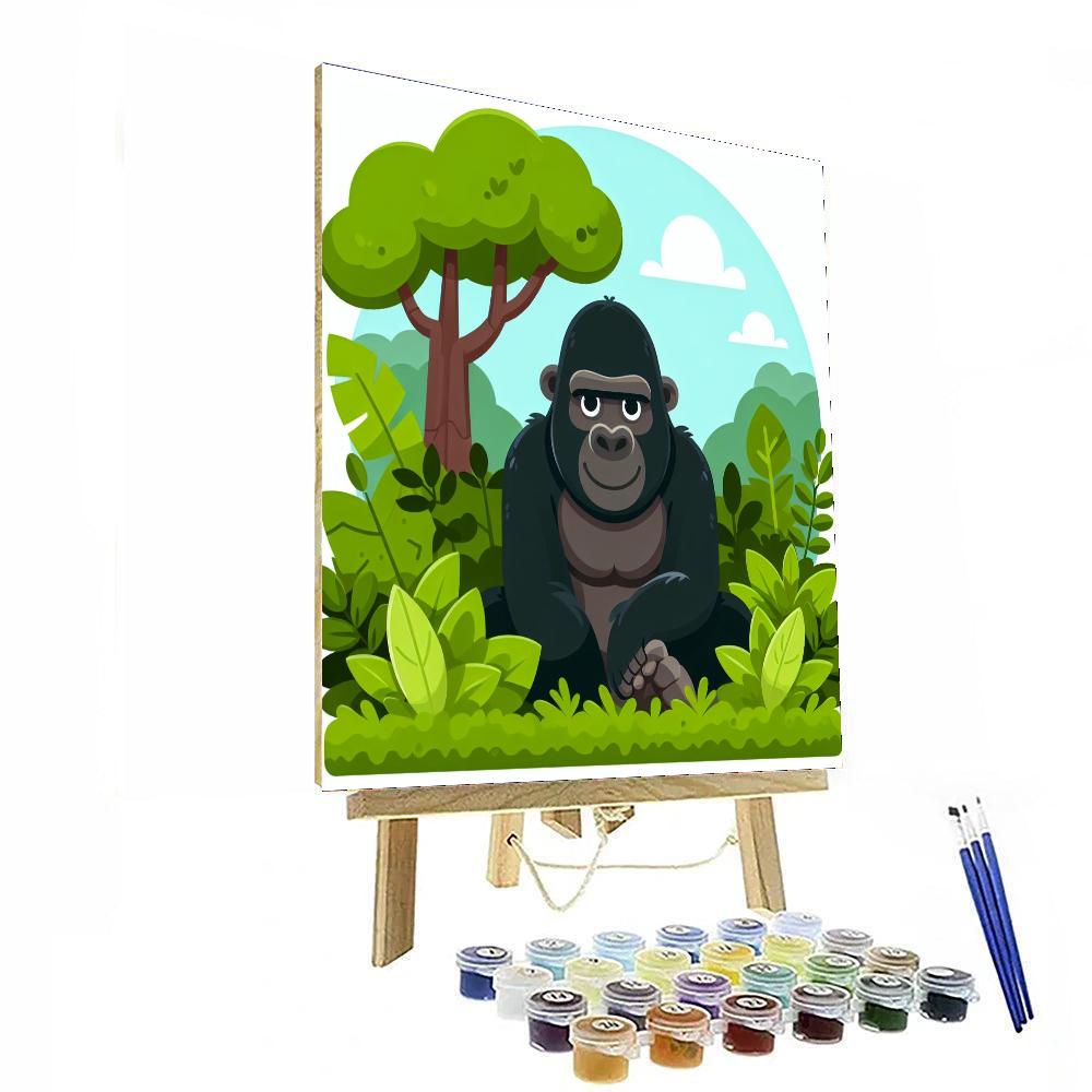 Gentle Gorillas Paint By Numbers Art