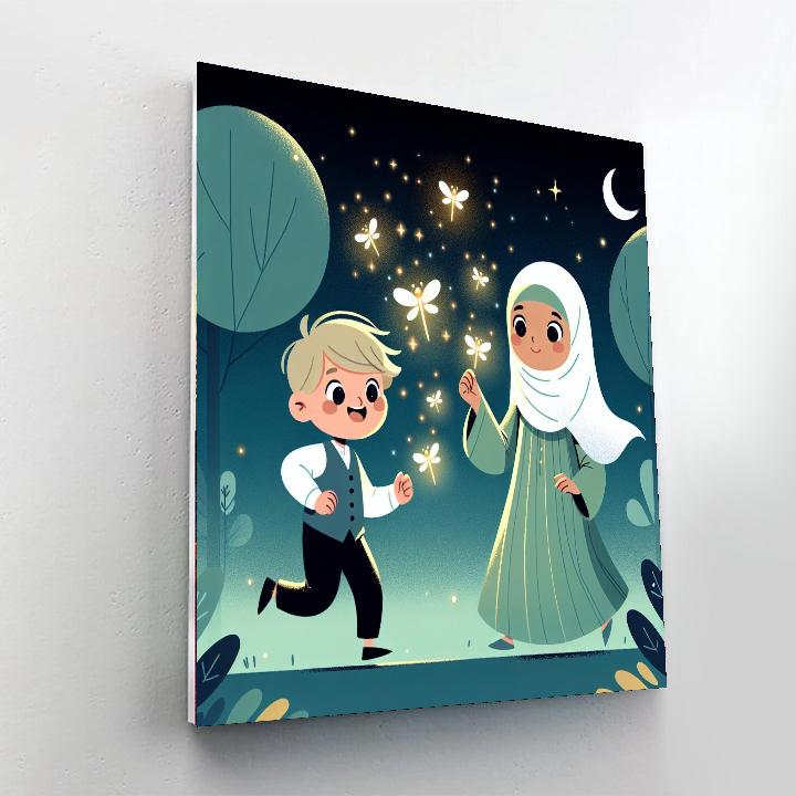 Friendly Firefly Fiesta Number Painting