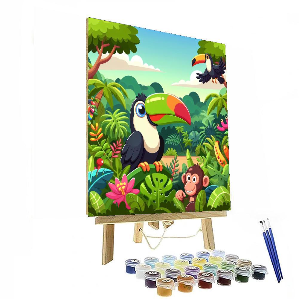 Jungle Paradise Paint By Numbers Art