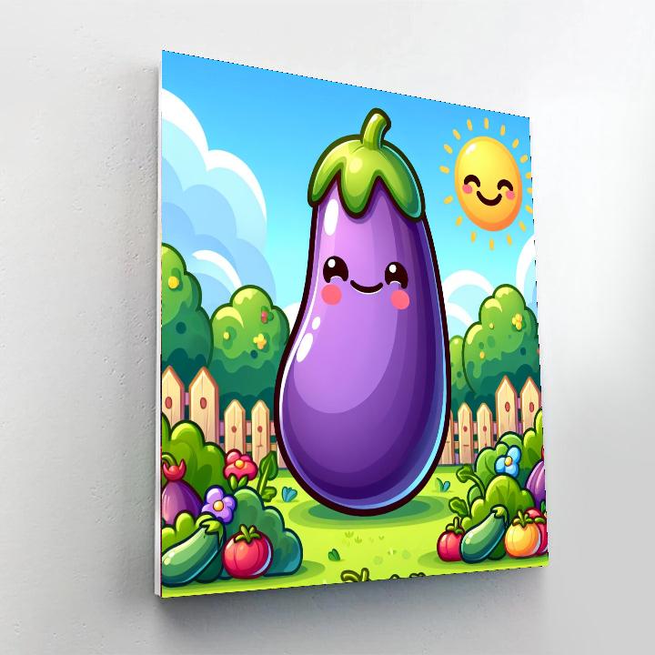 Exciting Eggplant DIY Paint By Numbers