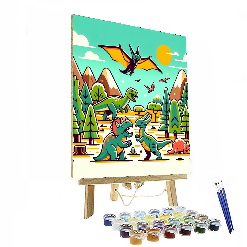 My Favorite Dinosaurs Painting Number Kit