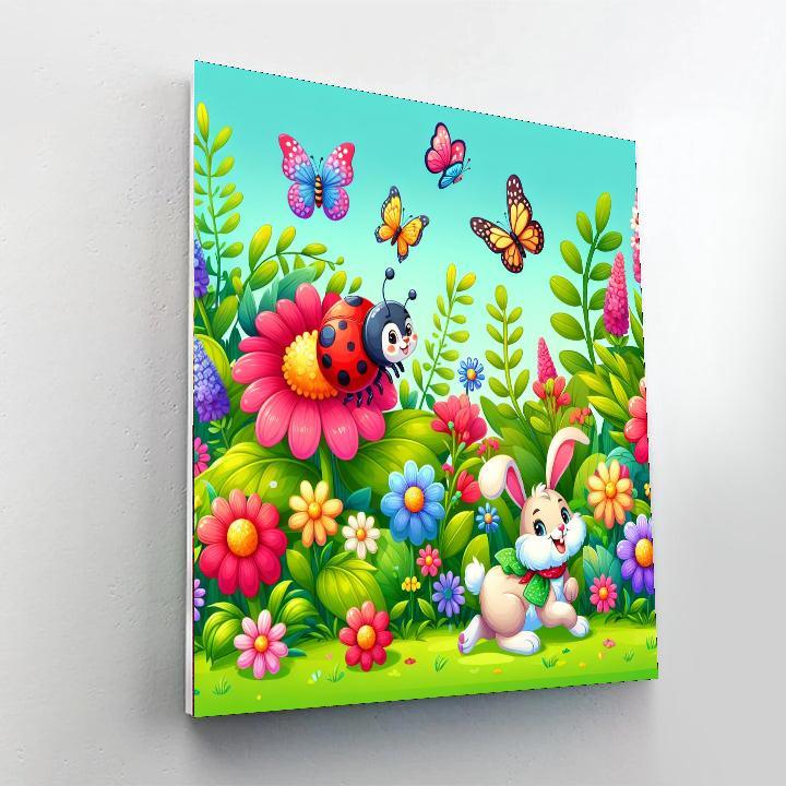 Garden Of Happy Critters Painting By Numbers Kit