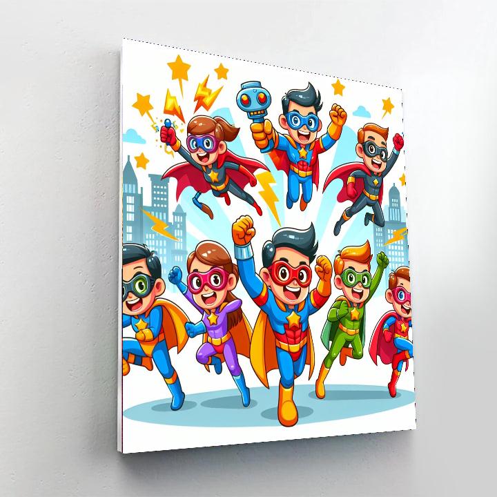 Incredible Superheroes Numbered Painting Kits