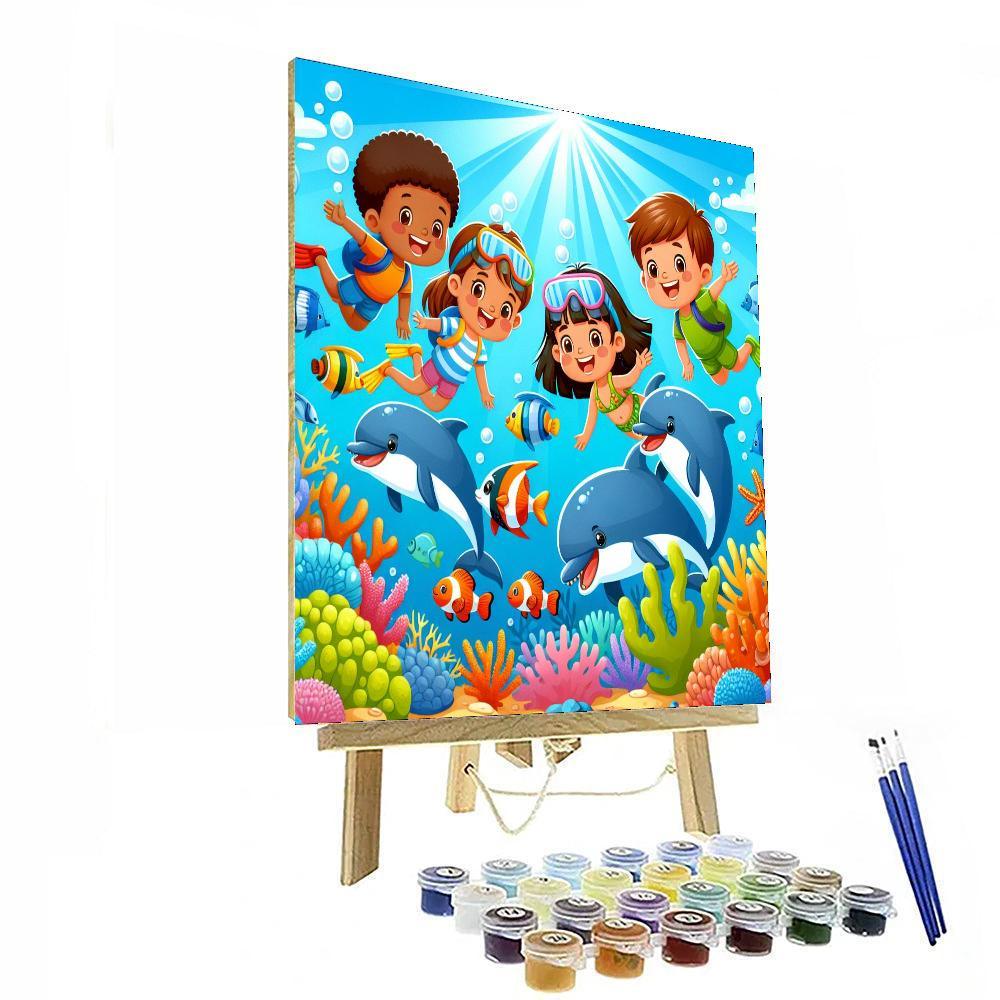 Ocean Adventure With Sea Creatures Paint By Numbers