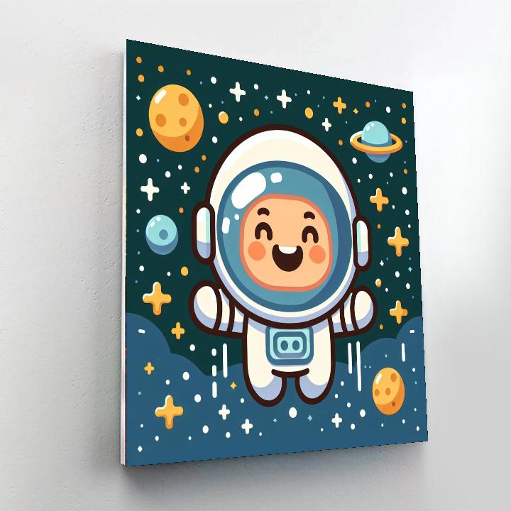 Jolly Astronaut Paint By Numbers Art