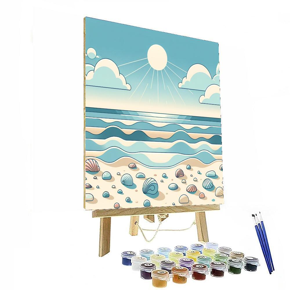 Serene Seashore Paint By Numbers Art