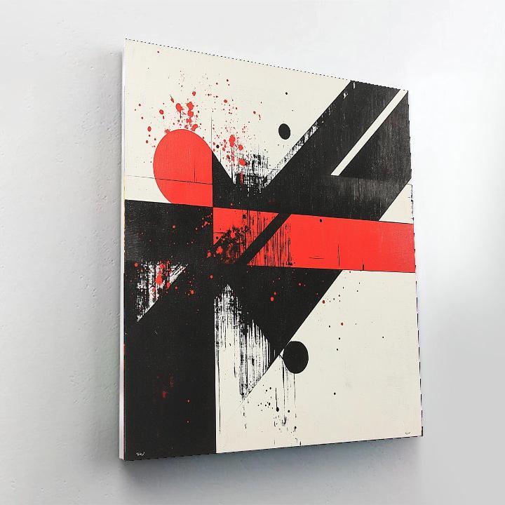 Kazimir Malevich Inspired Minimalist Elements  Number Painting