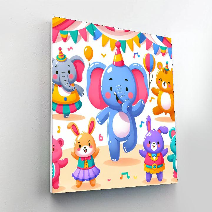 Dancing Animals At The Fair Paint By Numbers Art