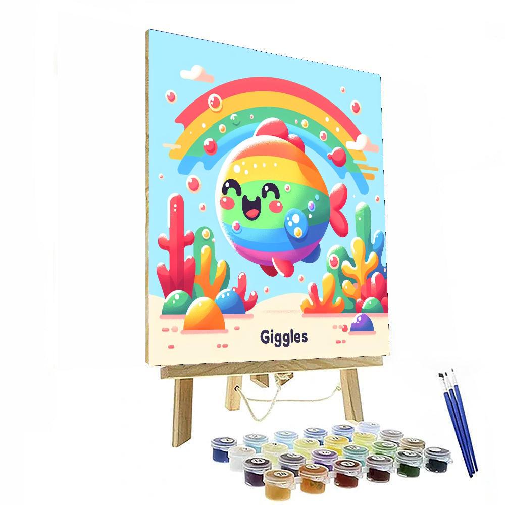 Giggles The Rainbow Fish Numbered Painting Kits
