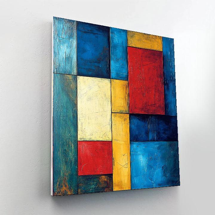 Kazimir Malevich Inspired Geometric Harmony Wall Art  Painting By Numbers Kit