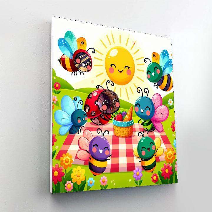 Friendly Garden Party Numbered Painting Kits