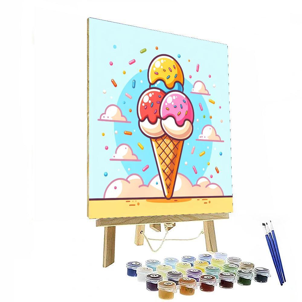 Bubbly Ice Cream Paint By Numbers