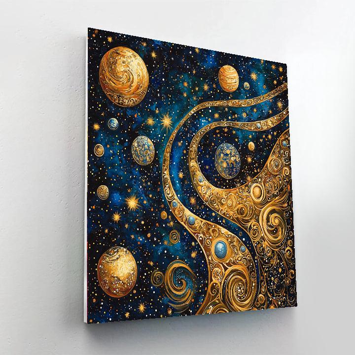 Gustav Klimt Inspired Dance Of The Celestial Bodies  Paint By Numbers Kits