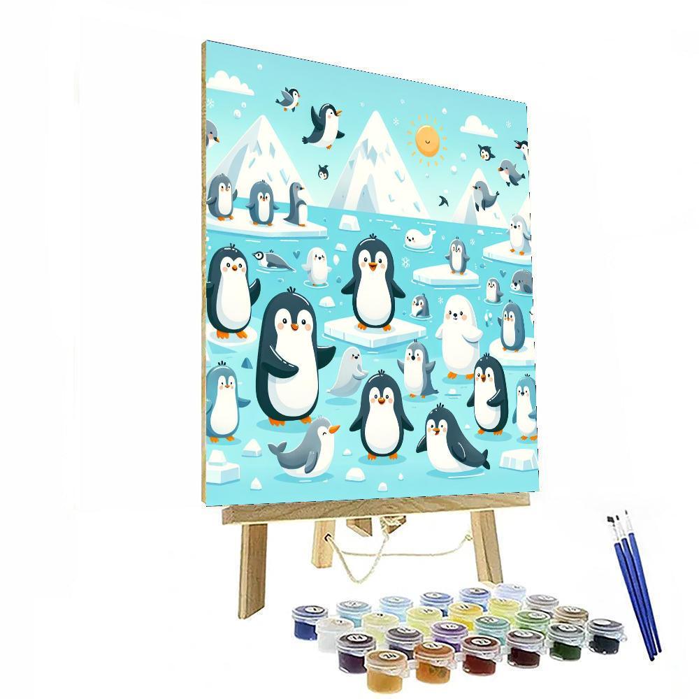 Arctic Adventures With Penguins Paint By Numbers Kits