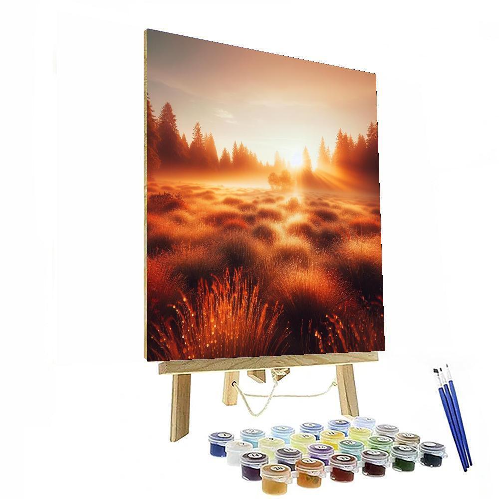 Glistening Meadow Sunrise Paint By Number