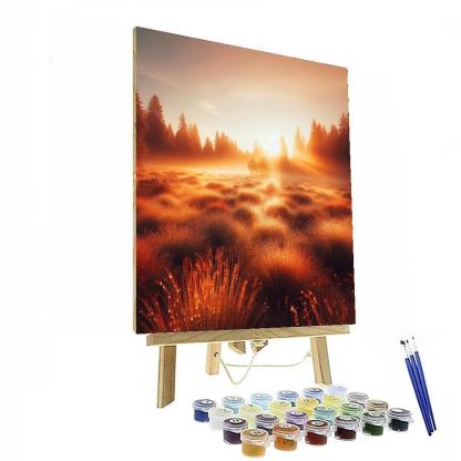 Glistening Meadow Sunrise Paint By Number
