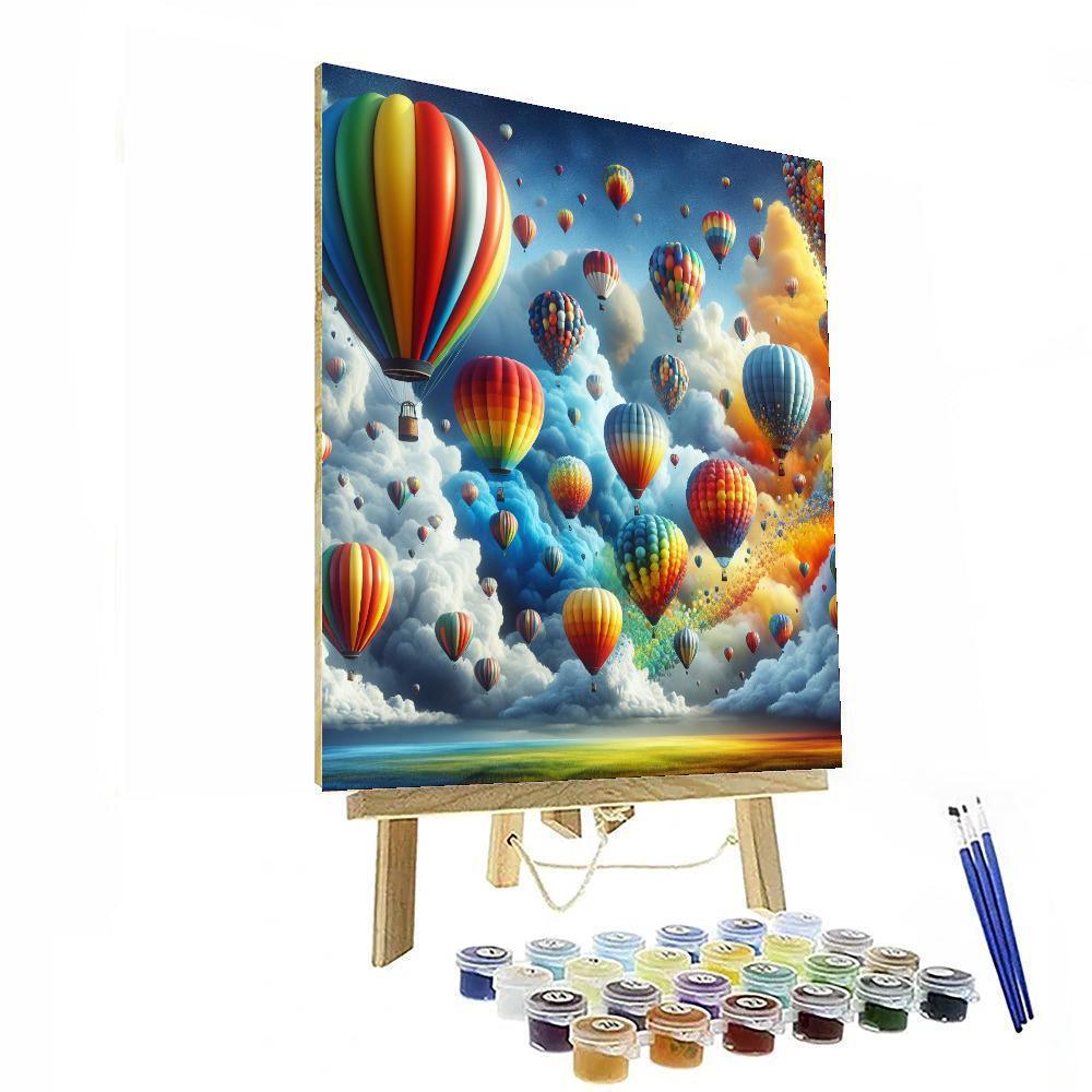 Grand Adventure Hot Air Balloon Paint By Number