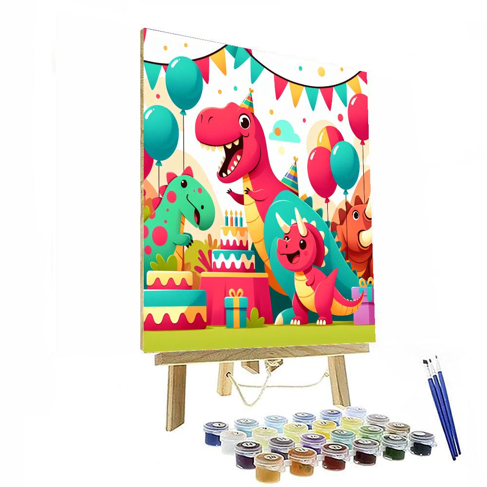 Colorful Dinosaur Party Numbered Painting Kits
