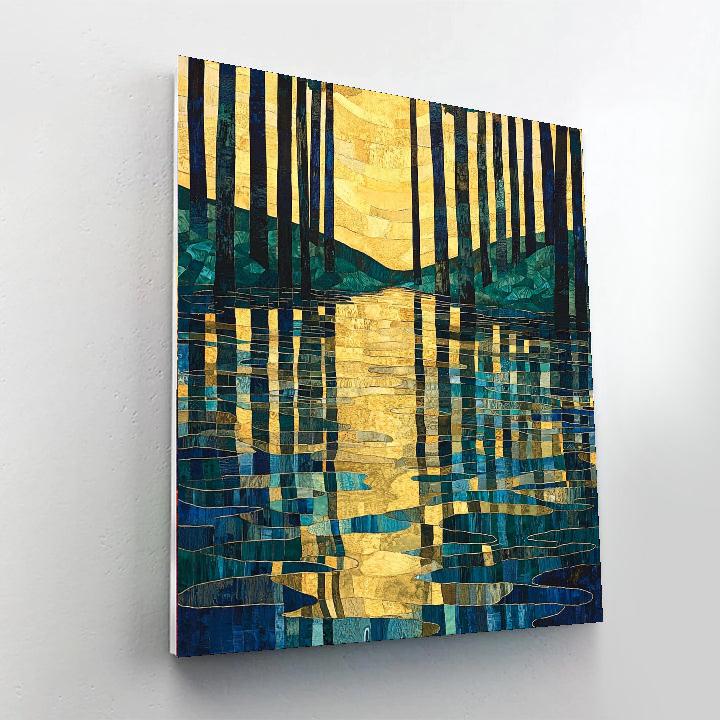 Gustav Klimt Inspired Mystic Reflections Tapestry  Paint By Numbers Art