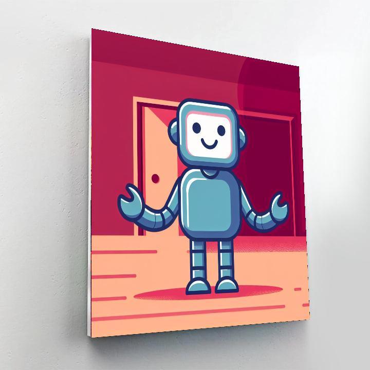 Friendly Robot Helper Paint By Number