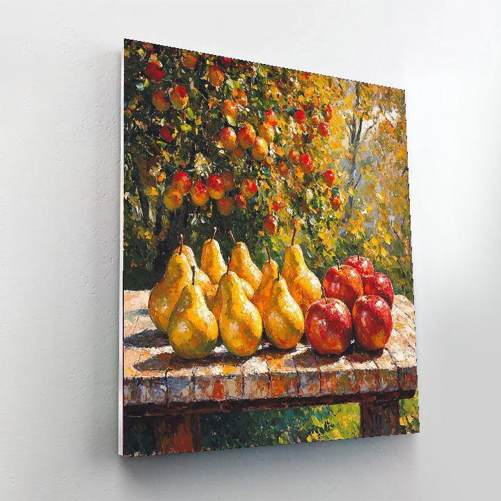 Paul Cézanne Inspired Vibrant Orchard Still Life  Paint By Number