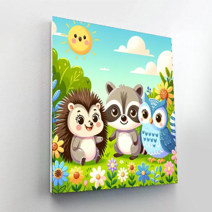 Cute Critter Corner Number Painting