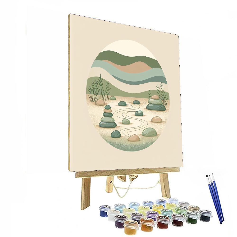 Meditative Rock Garden DIY Paint By Numbers
