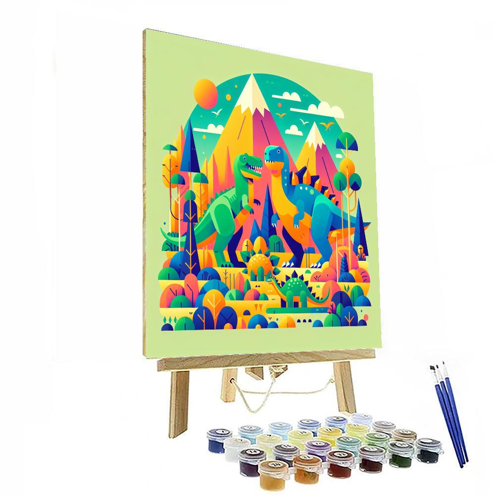 Adventurous Dino Trail Number Painting