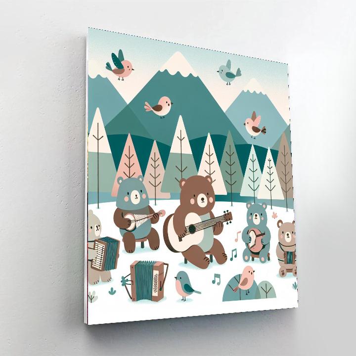Melodic Mountain Retreat Painting By Numbers Kit