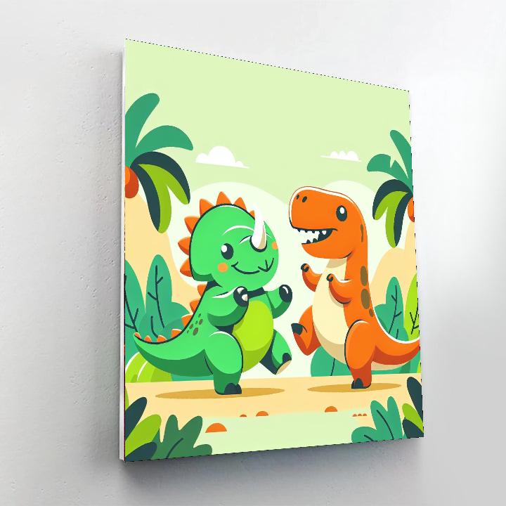 Dinosaur Dancers Paint By Numbers