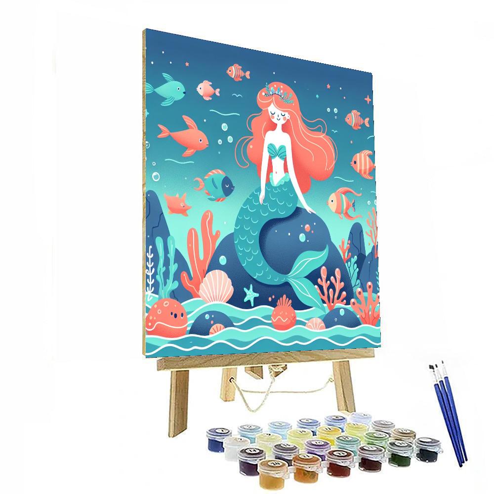 Seaside Mermaid Lagoon DIY Paint By Numbers