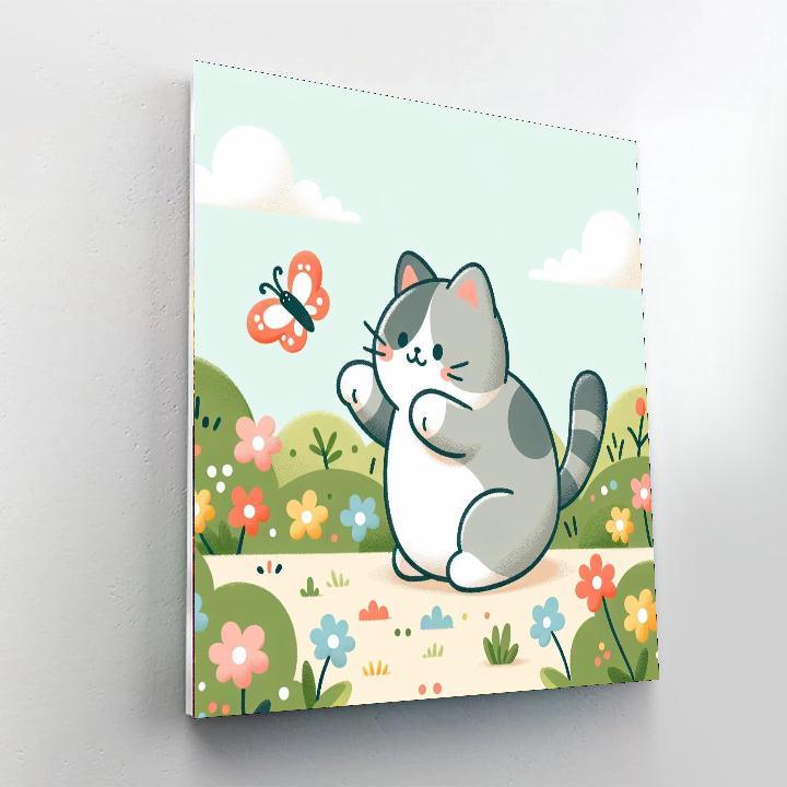 Curious Cat Conundrum Number Painting