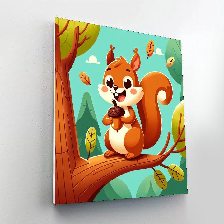 Happy Squirrel DIY Paint By Numbers