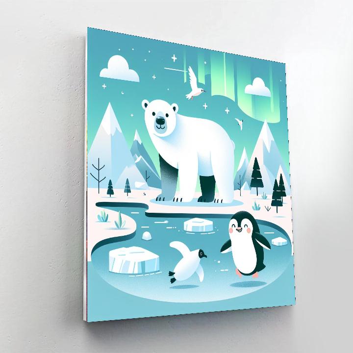 Artic Animal Safari Number Painting